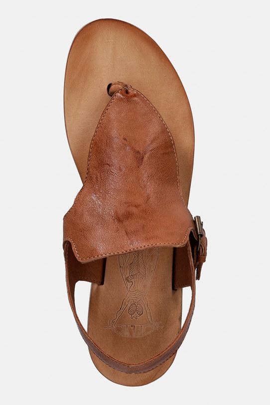 Fly London sandały skórzane MAEL468FLY brązowy P145468001