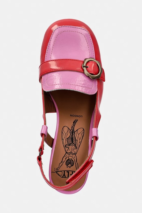 Fly London pantofi de piele PEMY456FLY roz P145456001