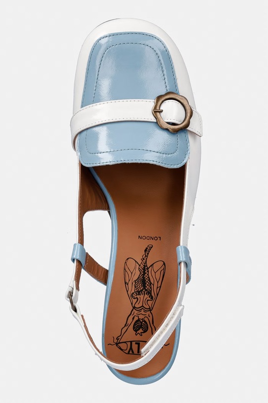 Fly London czółenka skórzane PEMY456FLY niebieski P145456002