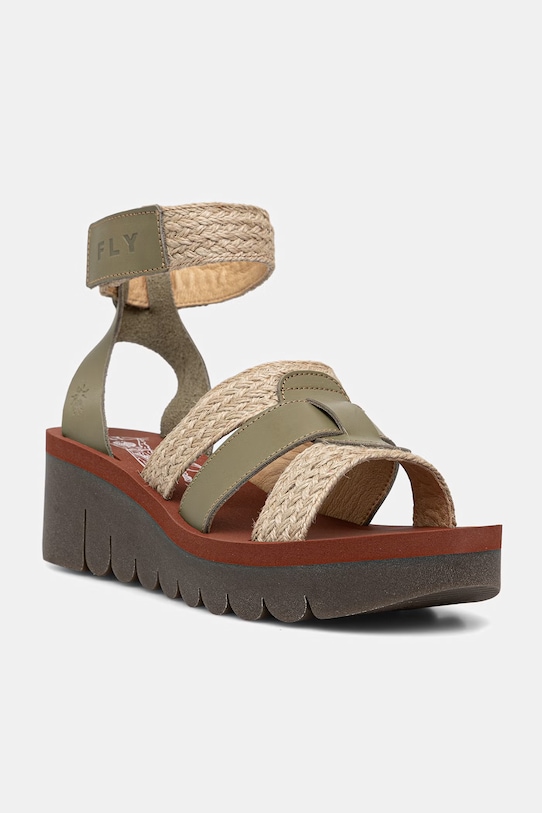 Fly London sandały YORY430FLY tekstylny zielony P145430000