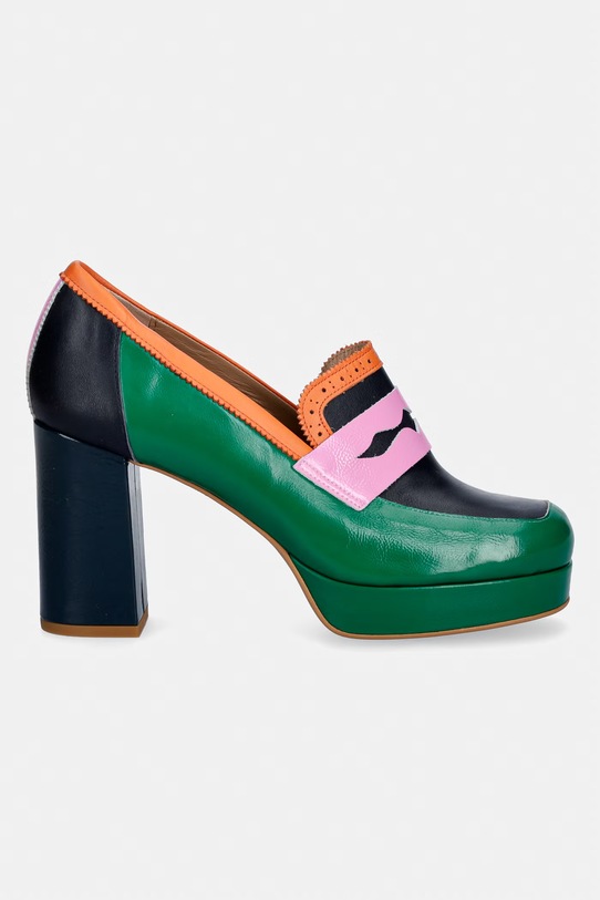 Fly London lodičky z kože EROK453FLY P145453000 zelená SS26