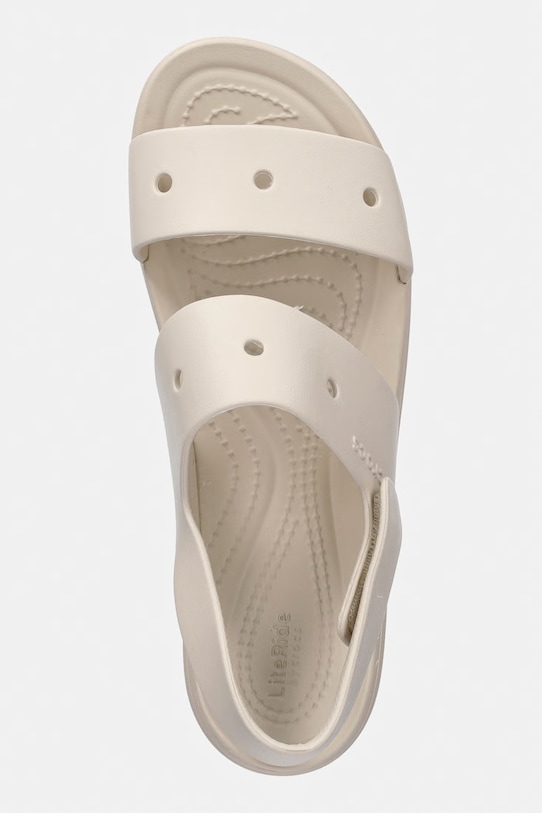 Crocs sandały na koturnie damskie Brooklyn 4U beżowy 210676.160