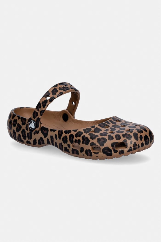 Crocs klapki Classic Animal Ballet syntetyczny brązowy 212478.2LD
