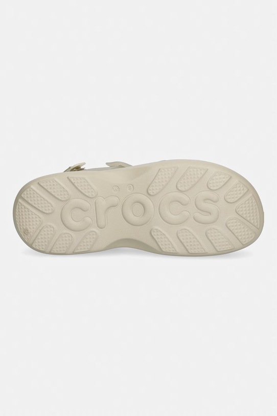 Crocs sandały na platformie damskie Soho Frosted Y Strap Sandal 212651.1WY beżowy