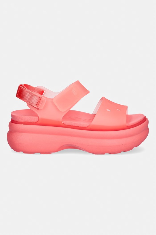Crocs sandały na platformie damskie Soho Frosted Y Strap Sandal 212651.6UI różowy SS26