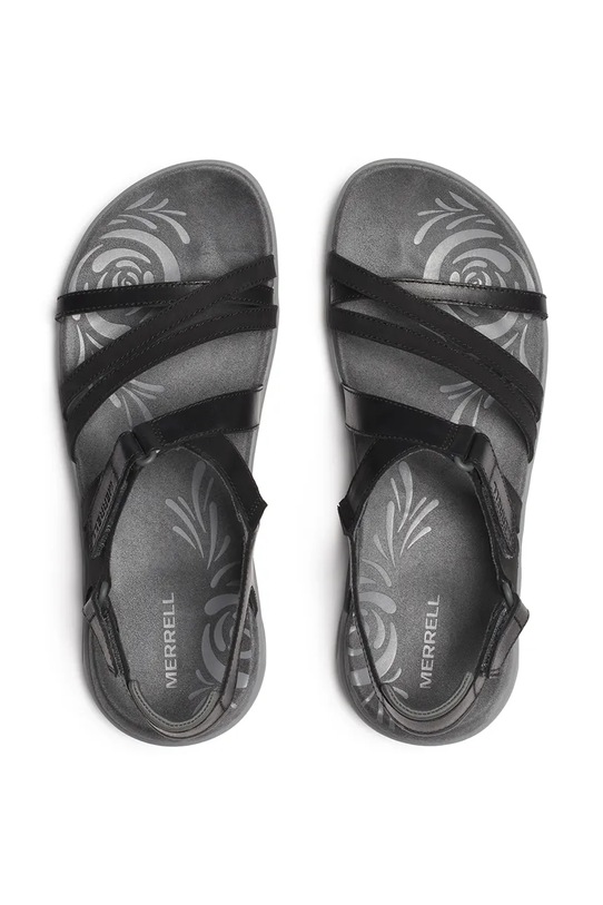 Merrell sandały z odkrytą piętą damskie skórzane HARBOR BACKSTRAP czarny J008362