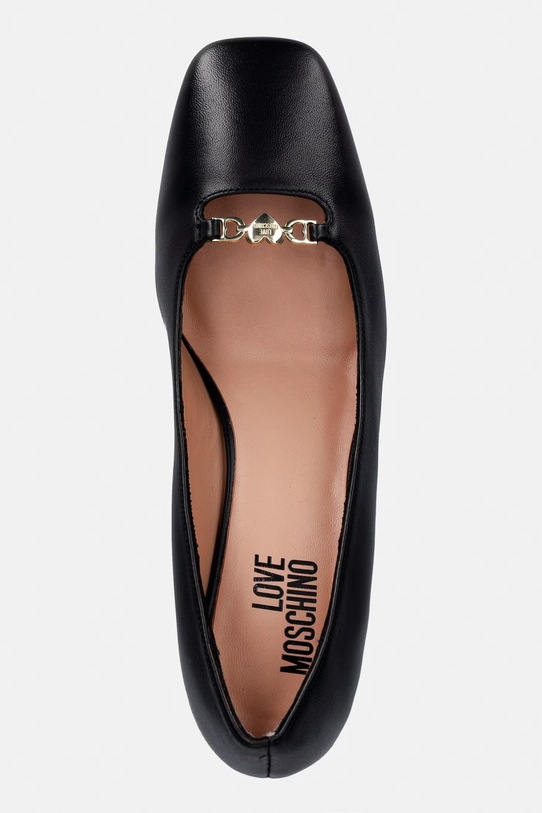 Kožené lodičky Love Moschino černá JA10185G1OIE0000