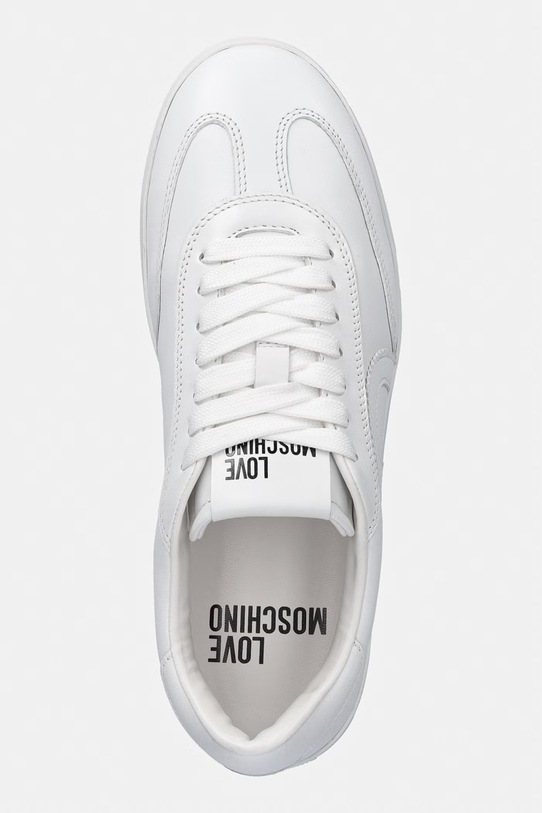 Love Moschino sneakersy skórzane biały JA15112G1OIA0100