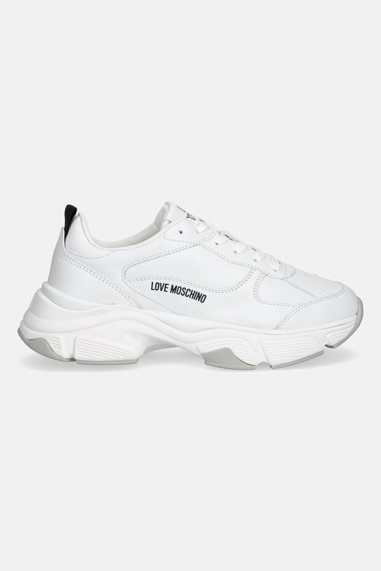 Love Moschino sneakersy skórzane JA15246G1OIA0100 biały SS26
