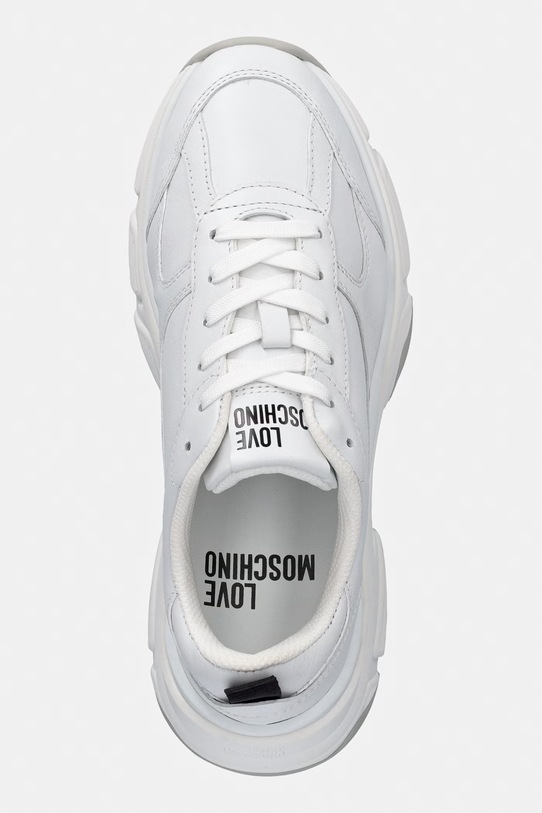 Love Moschino sneakersy skórzane biały JA15246G1OIA0100