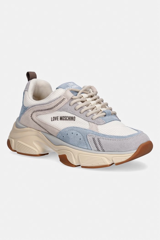 Love Moschino sneakersy tekstylny beżowy JA15426G1OIQ511B