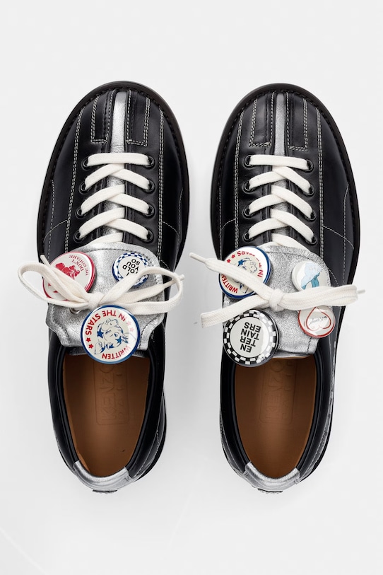 Kožené poltopánky Kenzo Derby FG52DB120L50 čierna SS26