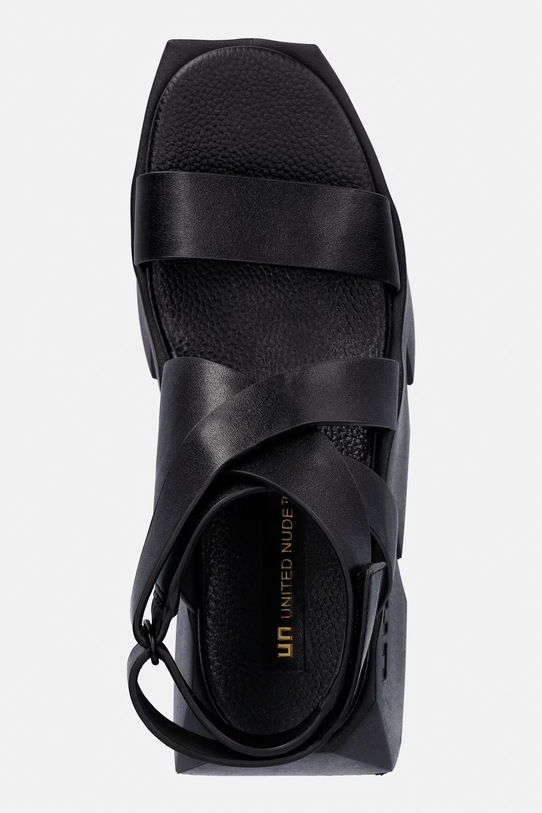 United Nude sandały na platformie skórzane Bull Way czarny 109850116