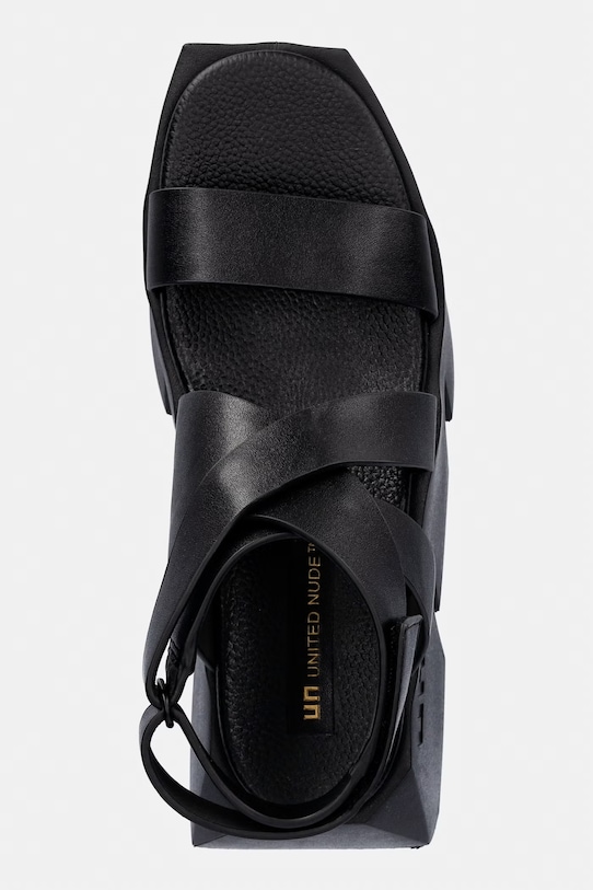 United Nude sandały na platformie skórzane Bull Way czarny 109850116