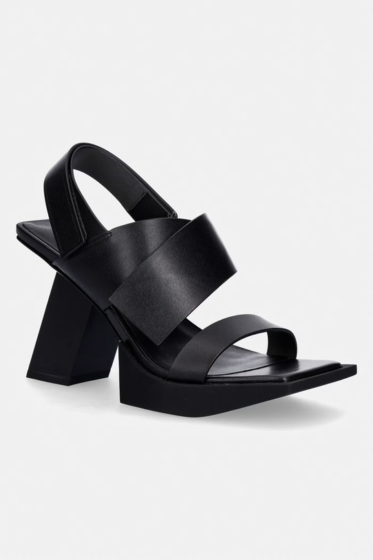 United Nude sandale s debelom potpeticom od kože Construct Hi crna 109860116