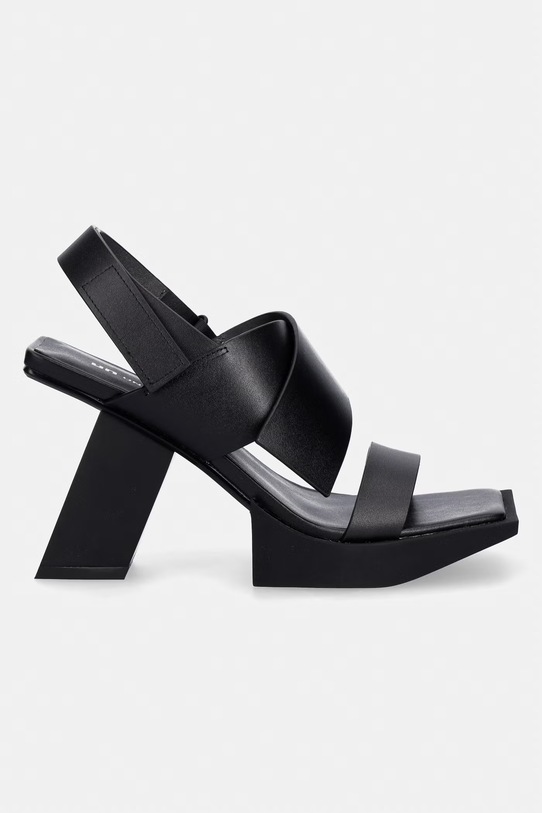 United Nude sandale s debelom potpeticom od kože Construct Hi 109860116 crna SS26
