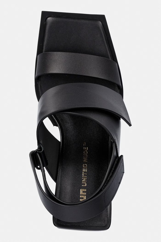United Nude sandale s debelom potpeticom od kože Construct Hi crna 109860116