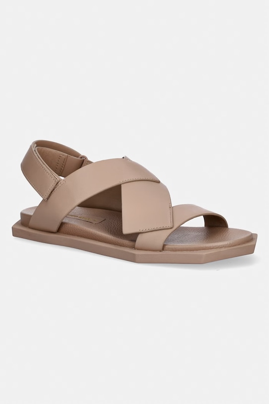 United Nude sandále s otvorenou pätou dámske kožené Poly Straps Lo Unisex-L béžová 1100293216