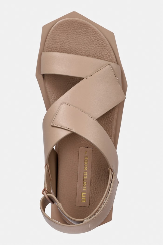 United Nude sandále s otvorenou pätou dámske kožené Poly Straps Lo Unisex-L béžová 1100293216