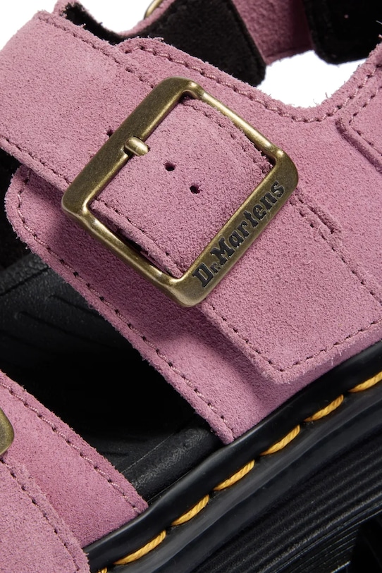 Dr. Martens sandali s platformo ženski semišasti ZebZag Sandal DM42689650 roza