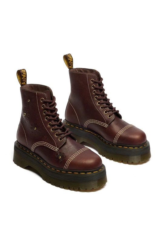 Dr. Martens buty damskie skórzane Sinclair Flower DM42818200 brązowy SS26