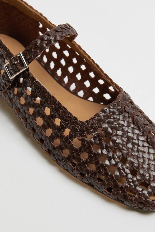 Miista baleriny skórzane Yeida brązowy MI.5477