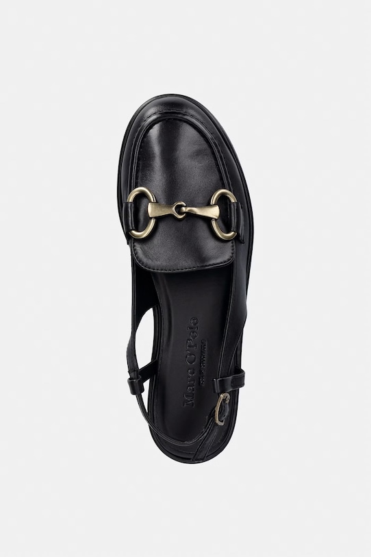 Marc O'Polo mokasyny skórzane Alva 6A czarny 60217241101184