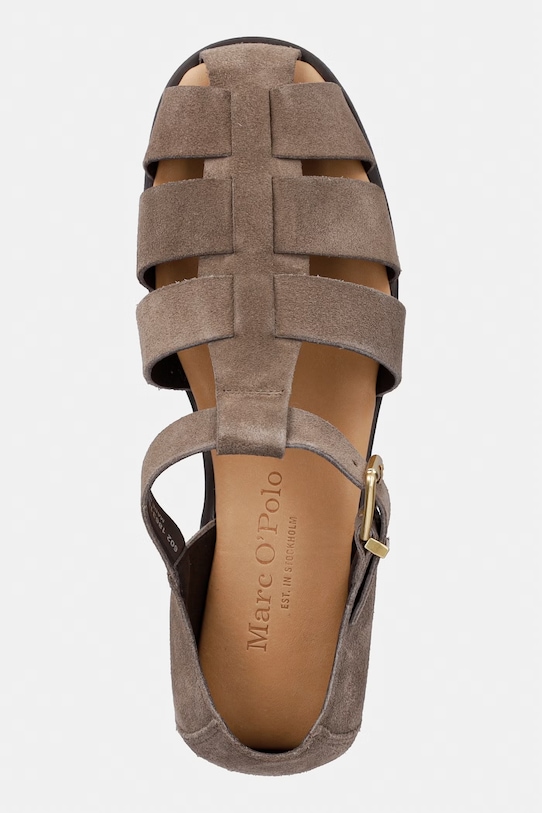 Marc O'Polo półbuty zamszowe Fiona 3B brązowy 60218631102325