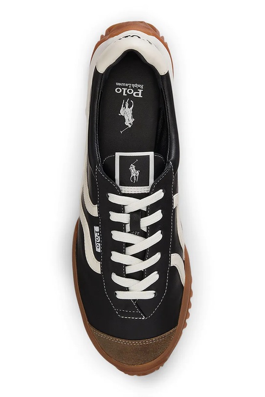 Polo Ralph Lauren NAPPA LEATHER-TREAD sneakersy sportowe damskie skórzane czarny 804P04925002