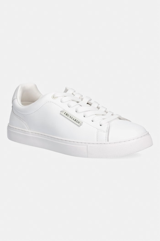 Trussardi sneakers din piele plată alb N034S001054N.01
