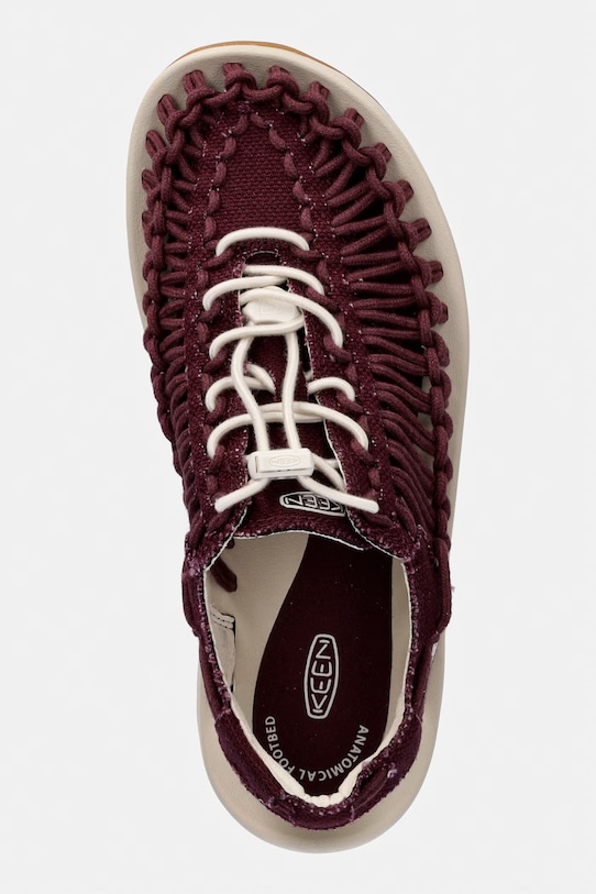 Keen sandały z odkrytą piętą damskie UNEEK bordowy 1031727