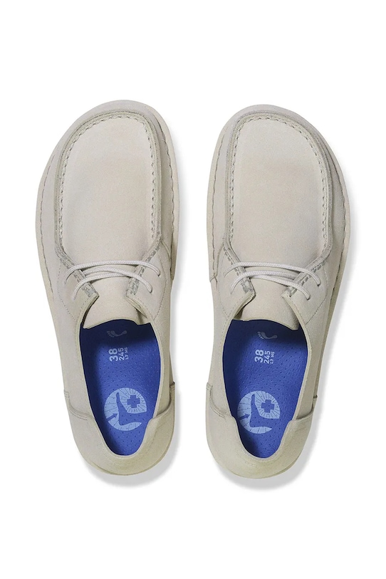 Semišové polobotky Birkenstock Utti Lace bílá 1029575