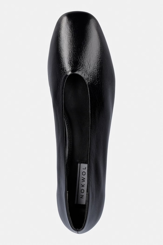 Δερμάτινες μπαλαρίνες Nokwol Art μαύρο Art.Black.Columbus