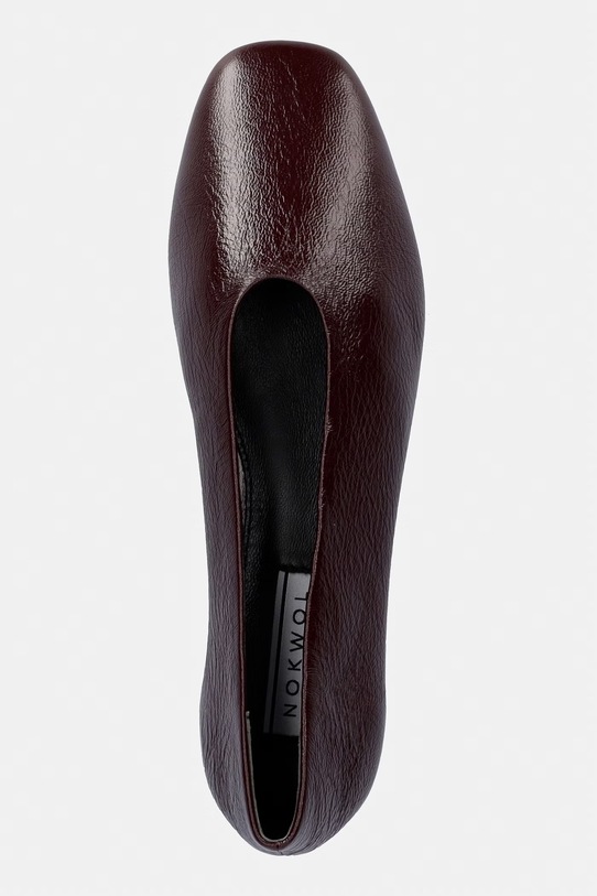 Δερμάτινες μπαλαρίνες Nokwol Art μπορντό Art.Burgundy.Leather