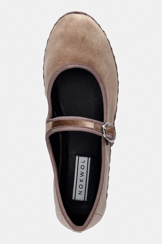 Βελούδινες μπαλαρίνες Nokwol Mel καφέ Mel.Oat.Velvet
