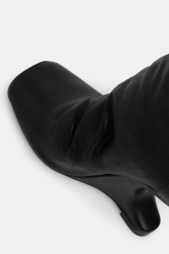 Rick Owens Lilies kozaki z odkrytymi palcami damskie skórzane Cantilever 11 LI01F7801.LS czarny