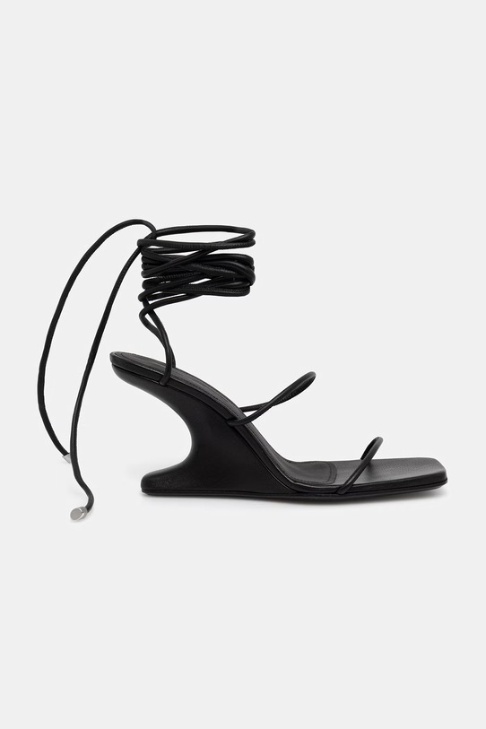 Rick Owens Lilies Cantilever 8 sandále na platforme po celej dĺžke dámske kožené LI01F7804.LLP čierna SS26