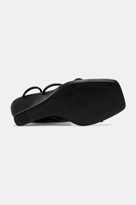 Rick Owens Lilies Cantilever 8 sandále na platforme po celej dĺžke dámske kožené LI01F7804.LLP čierna