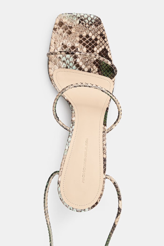 Rick Owens Lilies Cantilever 8 sandále na platforme po celej dĺžke dámske kožené béžová LI01F7804.LPY35