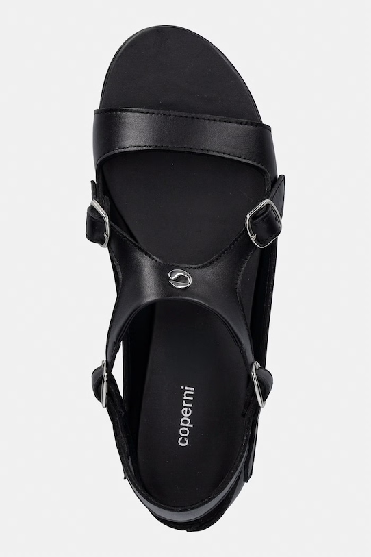 coperni Buckle On sandały damskie skórzane czarny COPSH100F6043