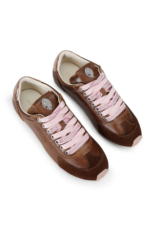 Kurt Geiger London Islington Sneaker sneakersy damskie skórzane 4396031219 brązowy SS26
