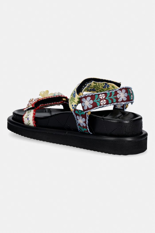 Obuwie Kurt Geiger London sandały na płaskim obcasie damskie Orson Sandal 4461605609 czarny
