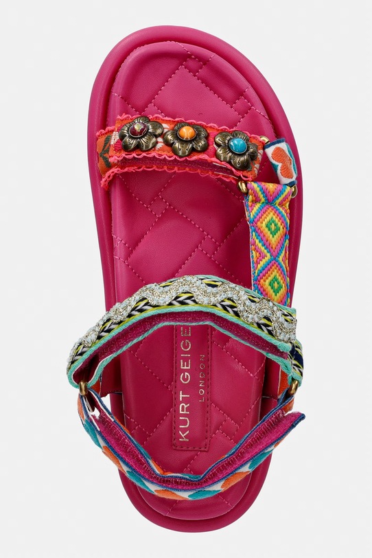 Kurt Geiger London sandały na platformie damskie Orson Sandal różowy 4461652609