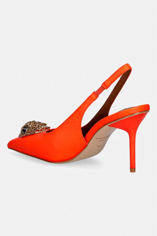 Obuwie Kurt Geiger London szpilki skórzane Large Eagle Sling 5386491109 pomarańczowy