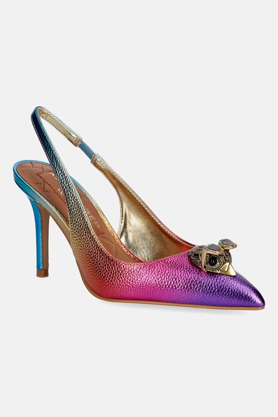 Kurt Geiger London szpilki skórzane Belgravia Sling 85 multicolor 5595399019