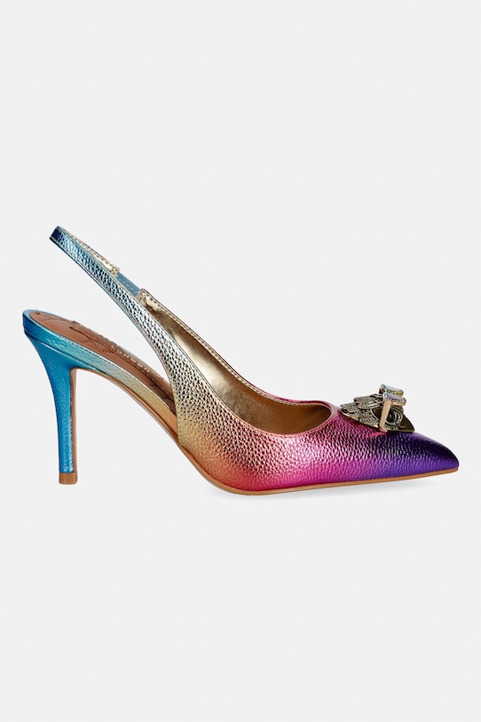 Kurt Geiger London szpilki skórzane Belgravia Sling 85 5595399019 multicolor SS26