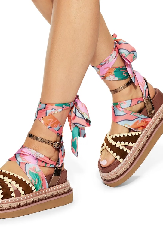 Kurt Geiger London sandály dámské kožené Orson Cross Scarf Sdl 5597336219