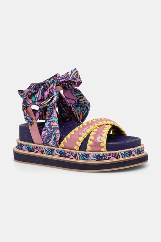 Kurt Geiger London sandały na platformie damskie Orson Cross Scarf Sdl różowy 5597357209