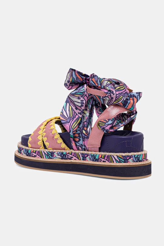 Obuwie Kurt Geiger London sandały na platformie damskie Orson Cross Scarf Sdl 5597357209 różowy