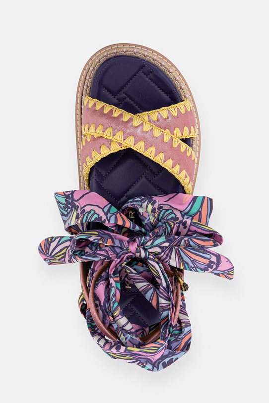 Kurt Geiger London sandały na platformie damskie Orson Cross Scarf Sdl różowy 5597357209